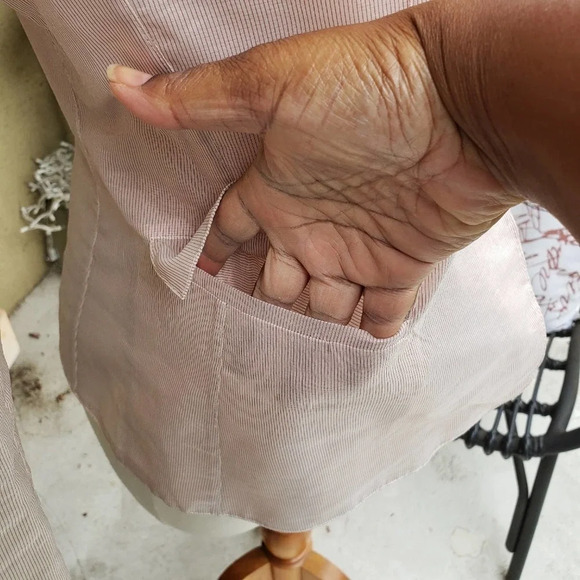 Pink Blazer | Semi-Sheer Mauve Jacket |  Small - Picture 2 of 7